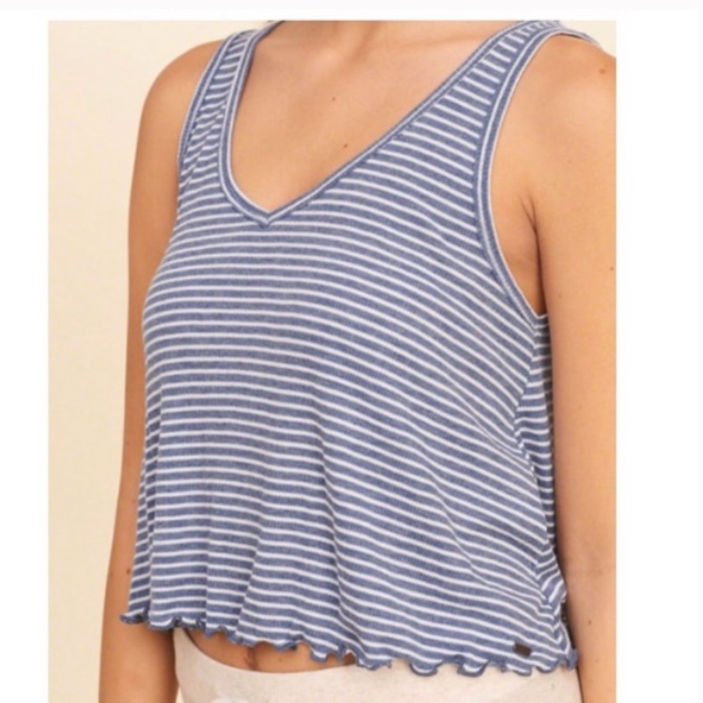 Hollister cropped striped tank